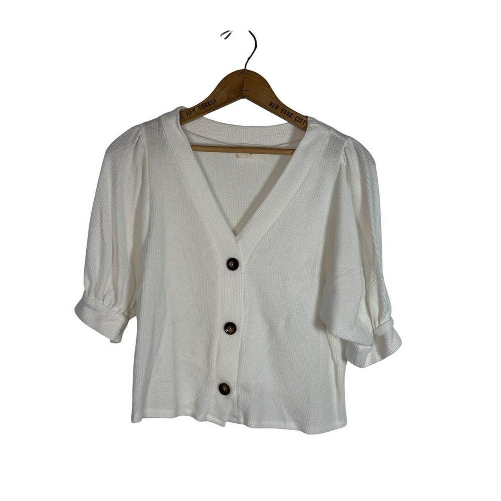Everly White Short Sleeve Sweater size small womens